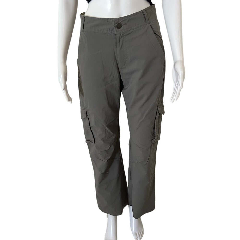 REI Grey Nylon Spandex Dual Length Boot Cut Outdoor Hiking Cargo Pants Size 2